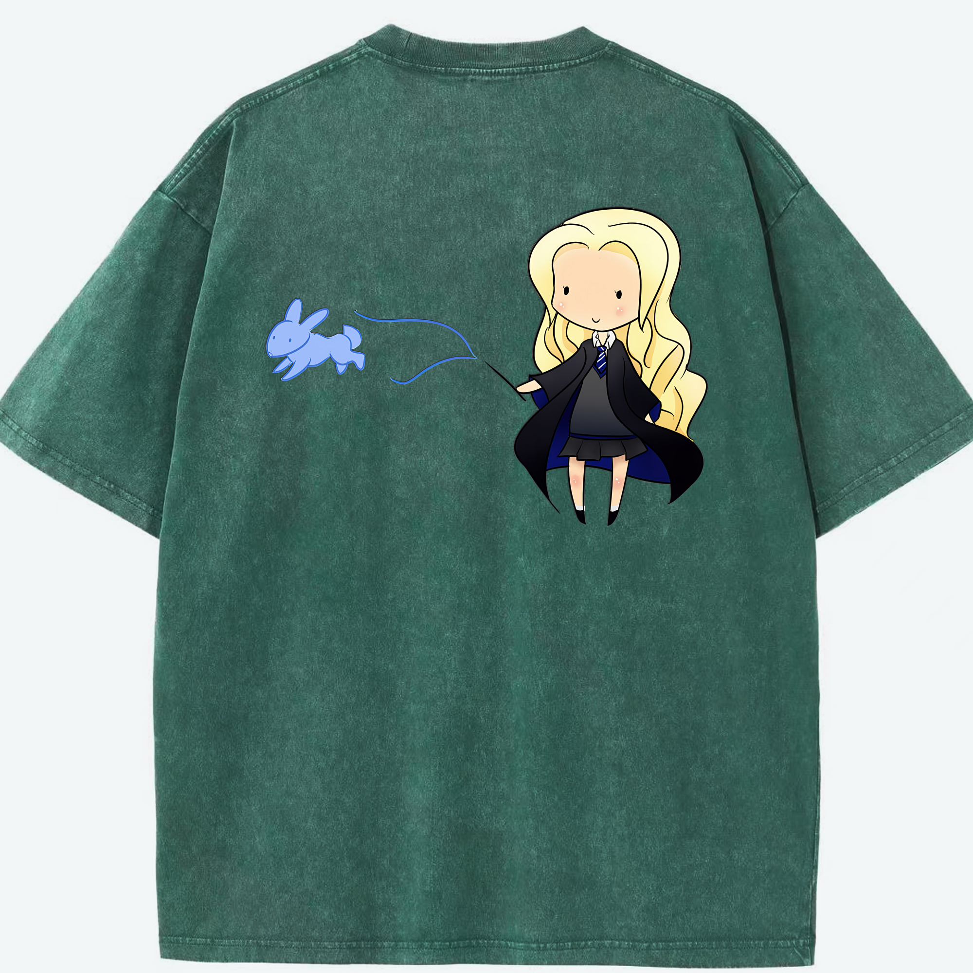 （画像用） Harry Potter ハリー・ポッターシリーズ 綿100% ヴィンテージ風 半袖Tシャツ（背面プリント）